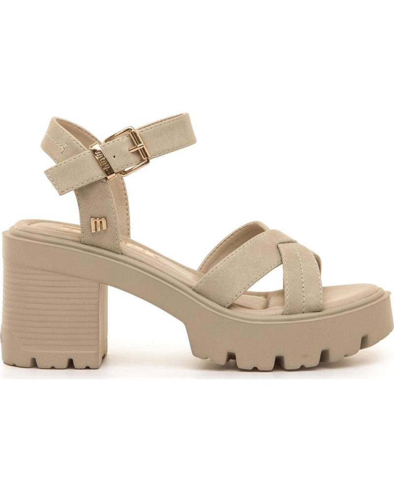 MTNG SANDALIA DE PLATAFORMA MTNG 55759 CON TIRAS CRUZADAS BEIGE