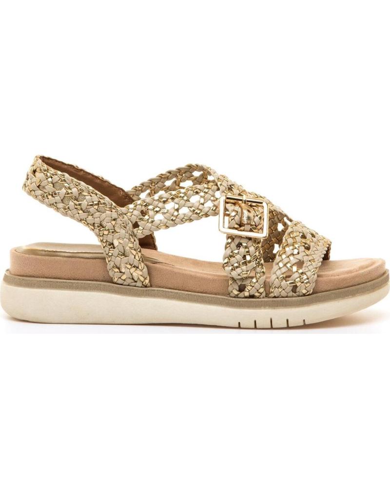 MARIA MARE SANDALIA TRENZADA CON CIERRE DE HEBILLA BEIGE