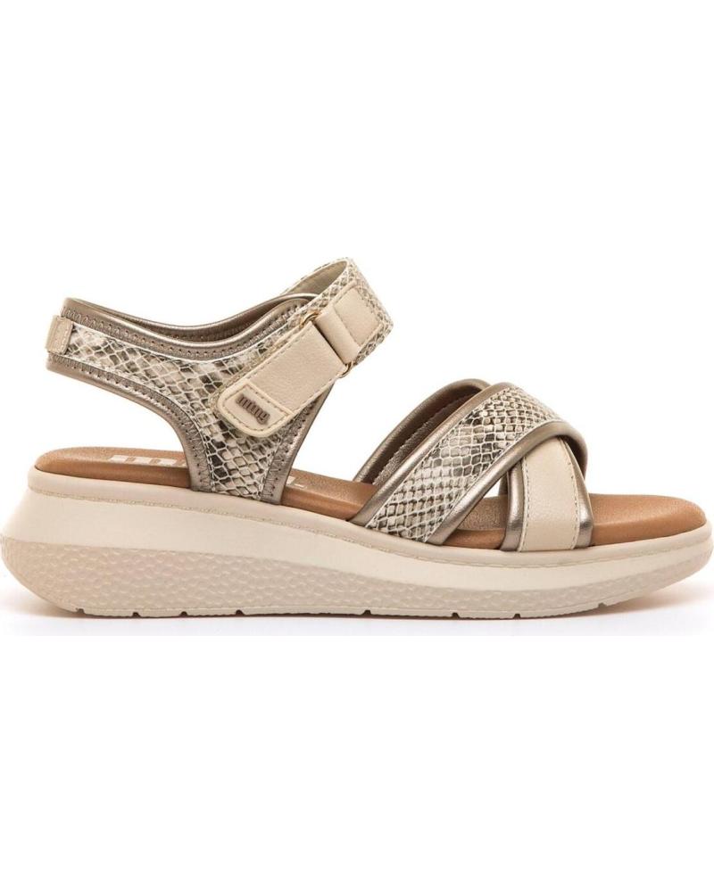 MTNG SANDALIA PLATAFORMA CON TIRAS CRUZADAS MTNG 60933 BEIGE