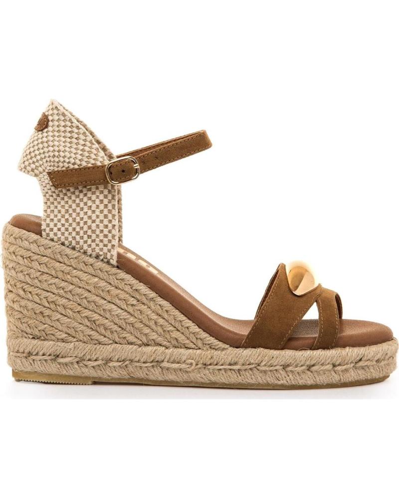 MTNG SANDALIA CUÑA MTNG 55653 CON DETALLE METÁLICO MARRóN