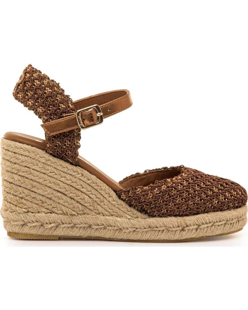 MTNG SANDALIA CUÑA ESPARTO TRENZADA 55902 MARRóN