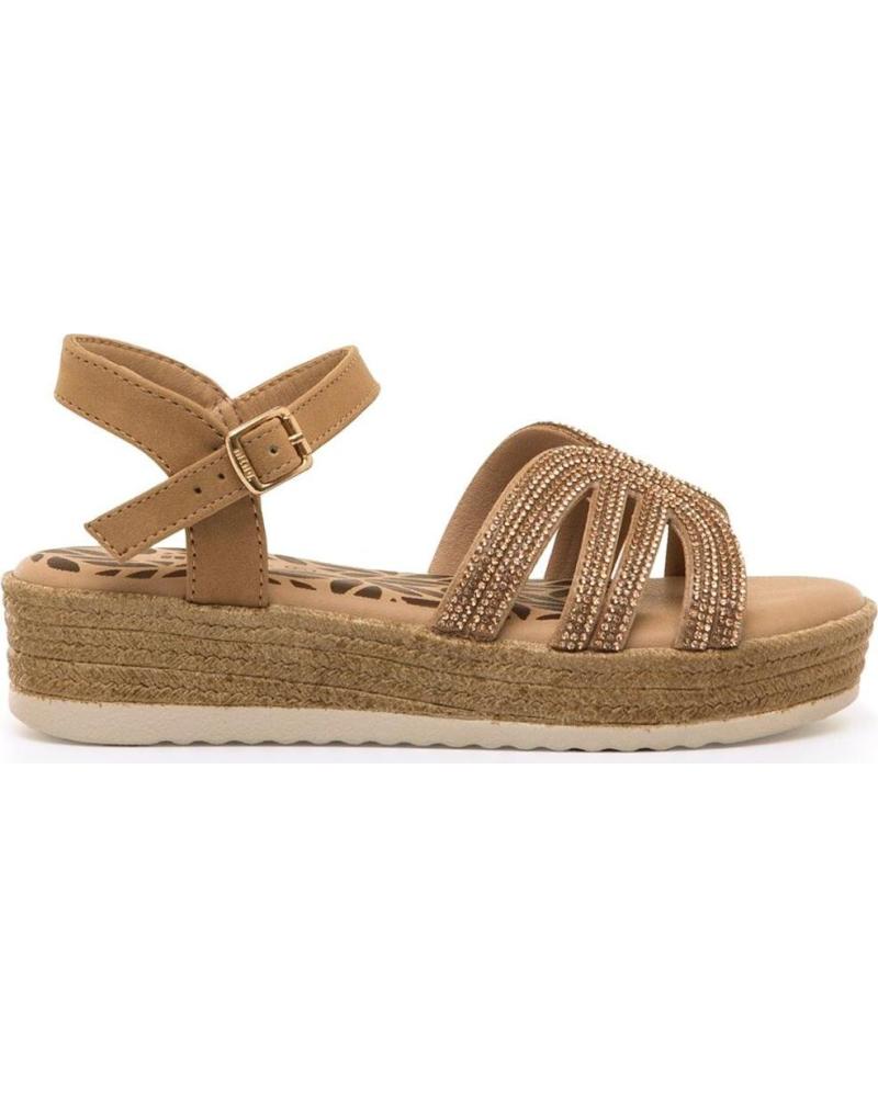 MTNG SANDALIA DE PLATAFORMA CON TIRAS ENTRELAZADAS MTNG 40053 MARRóN