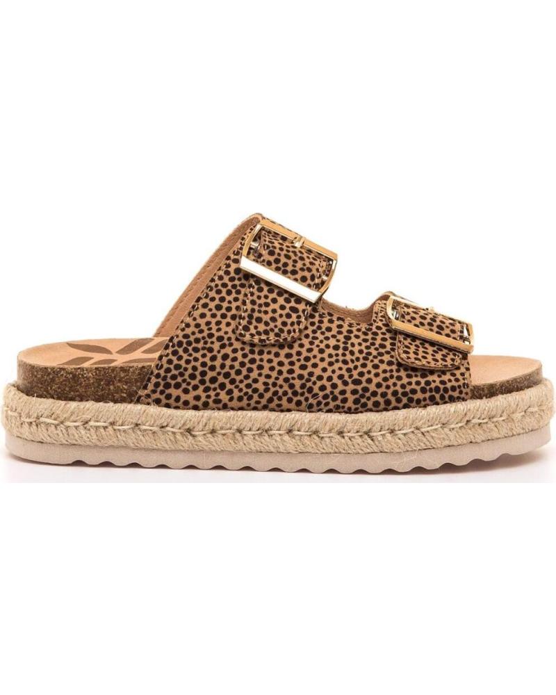 MTNG SANDALIAS PLATAFORMA DOBLE HEBILLA MARRóN