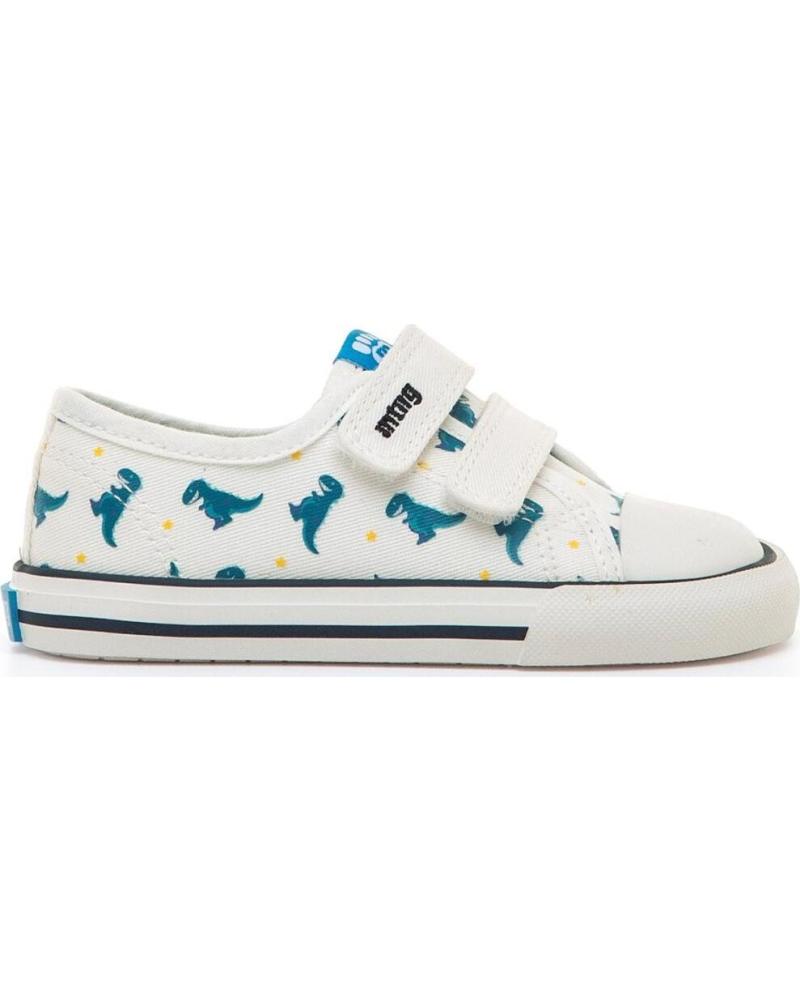 MTNG ZAPATILLAS INFANTILES CON VELCRO ESTAMPADO DINOSAURIOS BLANCO