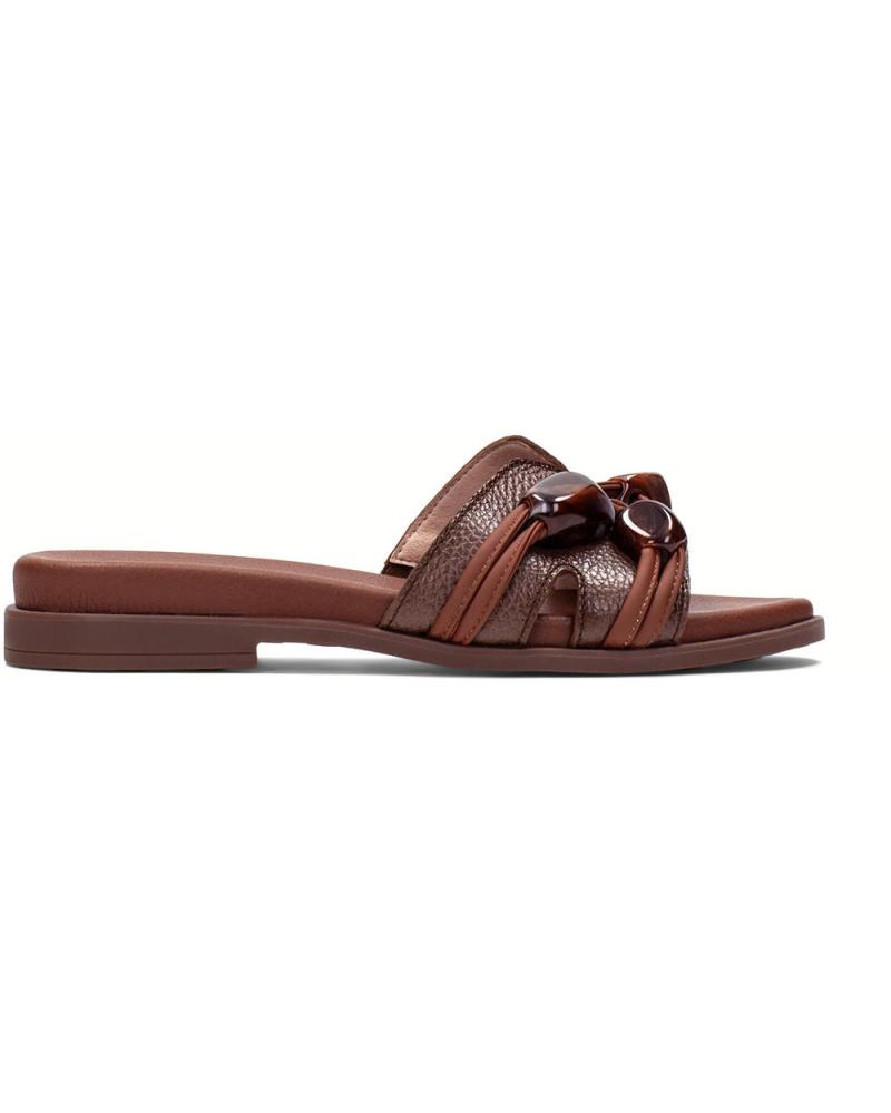 HISPANITAS SANDALIA PLANA CON NUDO Y ABERTURAS LATERALES HV264683 MARRóN