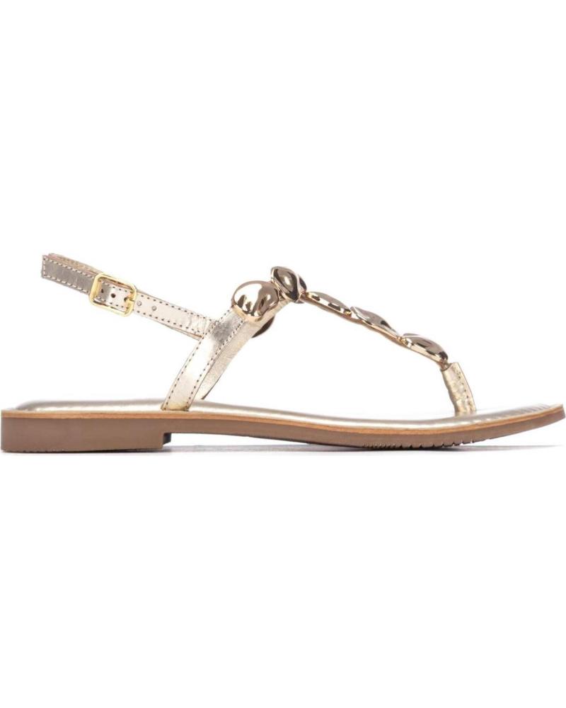 CARMELA SANDALIA PLANA CON DETALLE DE ESLABONES 163293 ORO