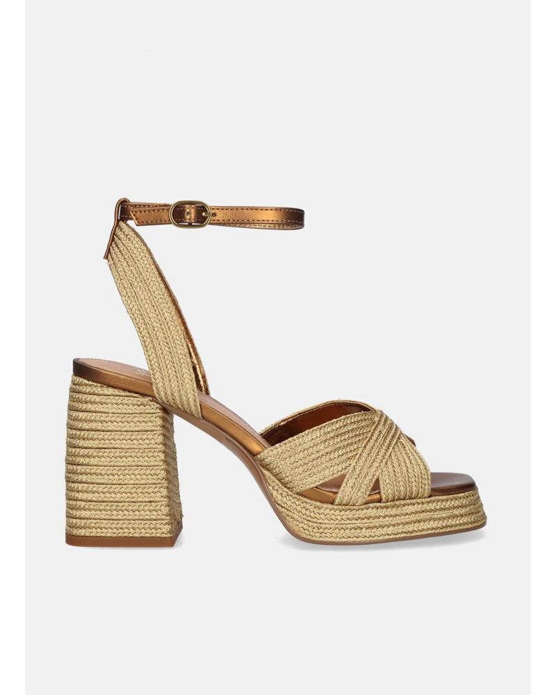 EXE SANDALIA HAVANA-309 DE PLATAFORMA CON TIRAS CRUZADAS NATURAL