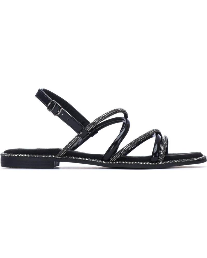 XTI SANDALIA PLANA DE TIRAS FINAS CON CIERRE DE HEBILLA XTI 145106 NEGRO