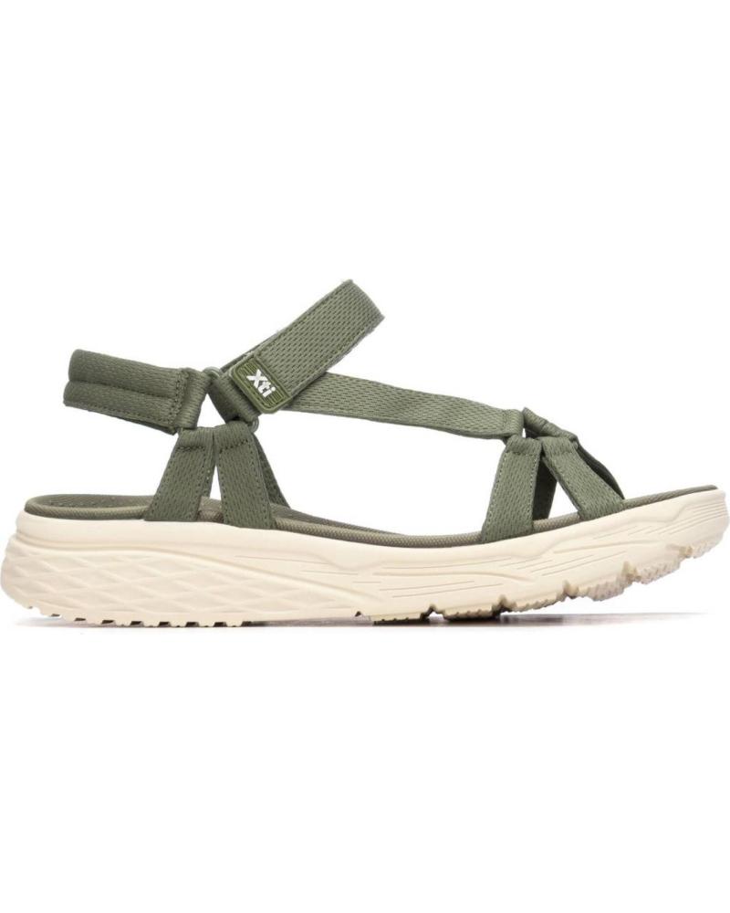 XTI SANDALIA DEPORTIVA XTI 145463 CON CIERRE DE VELCRO KAKI