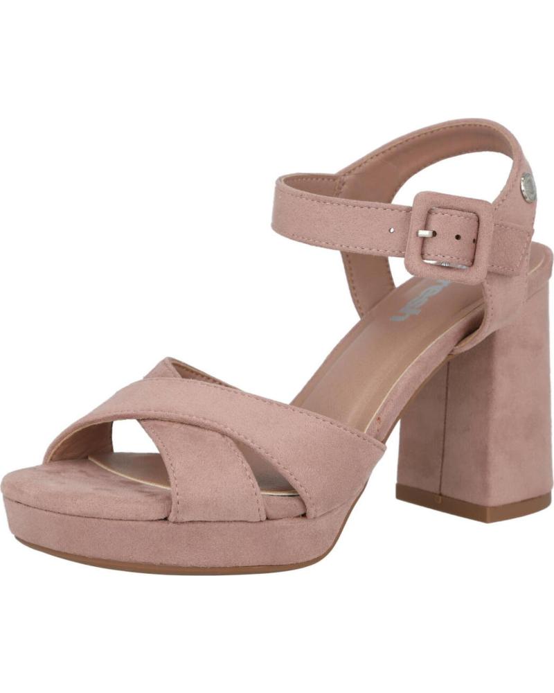 REFRESH SANDALIAS 175254 CON PLATAFORMA Y TACÓN ANCHO NUDE