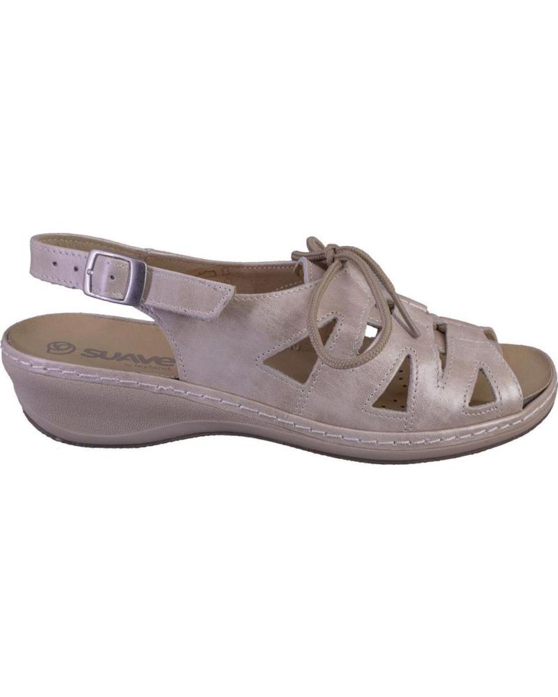 SUAVE SANDALIAS 3004 DE PIEL CON AJUSTE DE CORDONES BEIGE