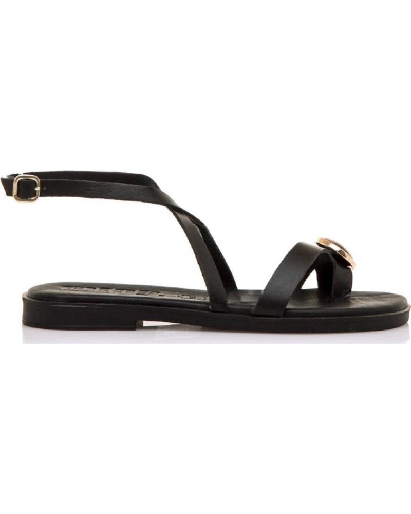 MTNG SANDALIAS PLANAS ALYSA 62704 CON DETALLE DE PIEDRA NEGRO