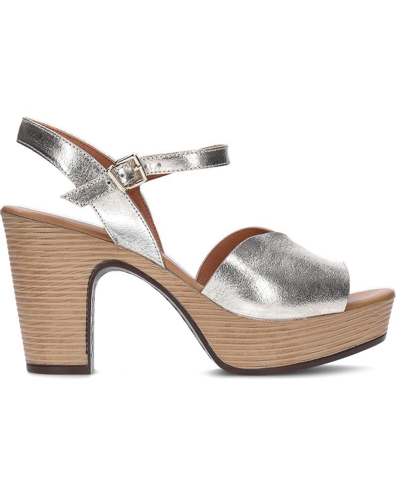 WEEKEND BY PEDRO MIRALLES SANDALIAS DE TACÓN Y PLATAFORMA CON ACABADO METALIZADO METAL