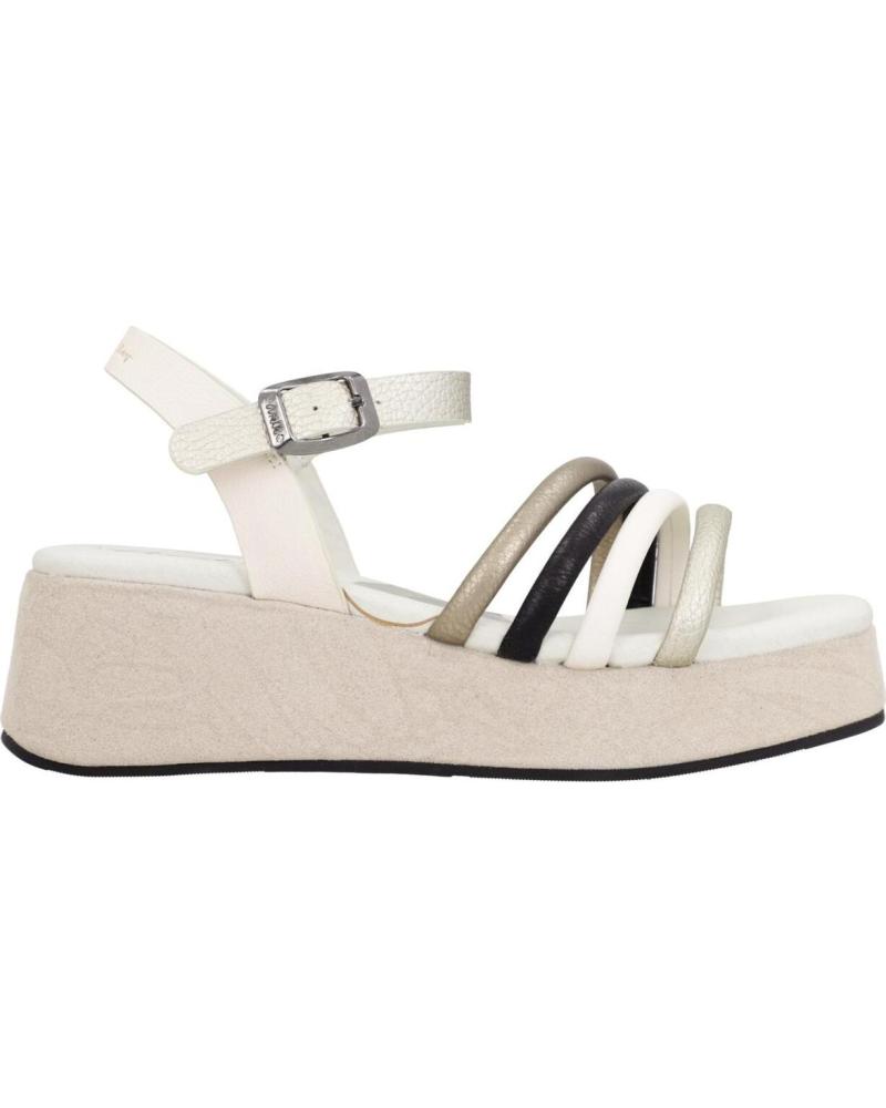 ANEKKE VALENCIA-2 423 SANDALIA PLATAFORMA CON TIRAS BEIGE