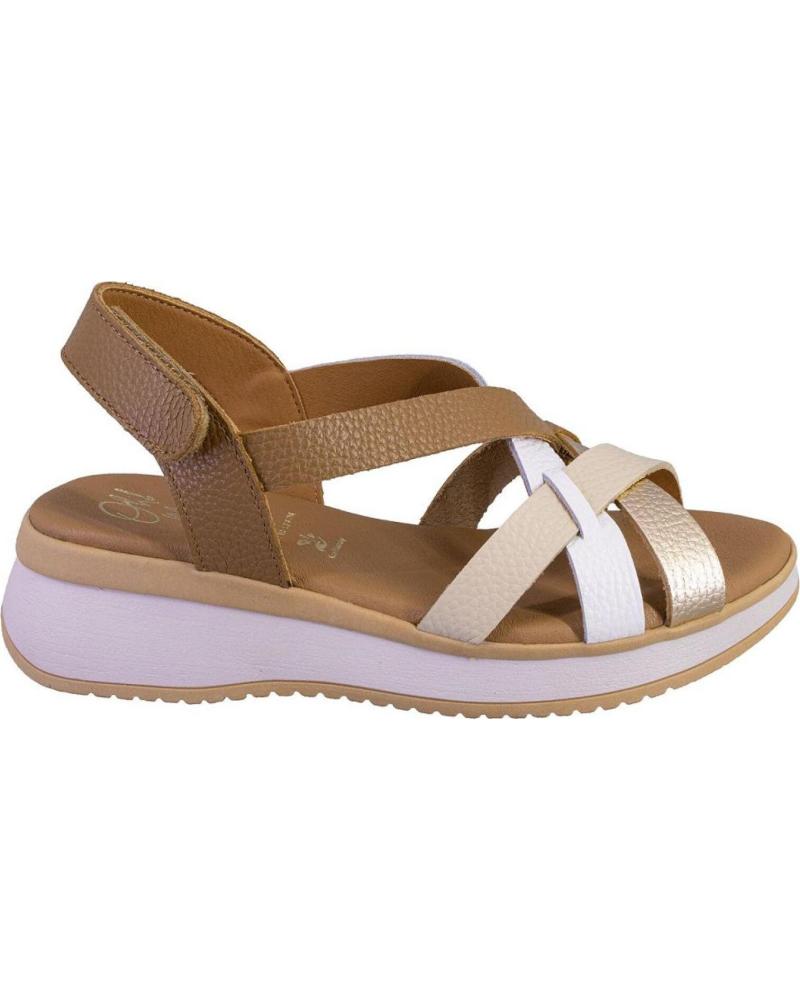 OH MY SANDALS SANDALIA 5952-2526 PIEL CON TIRAS CRUZADAS TAUPE