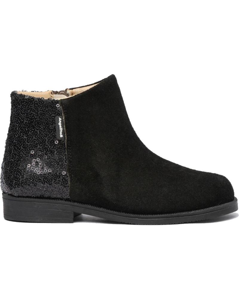 Botines de Niña ANGELITOS BOTA SPORT PIEL 754 NEGRO