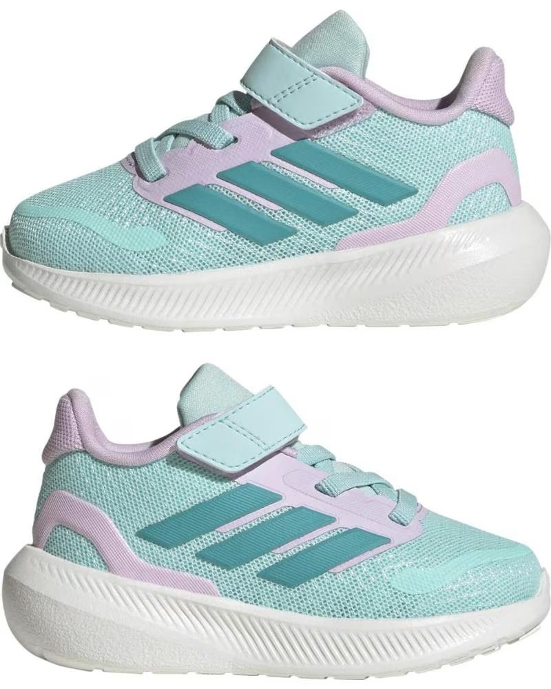 Zapatillas de Running Adidas Runfalcon 5 JP9408 con Velcro para Bebé Verde