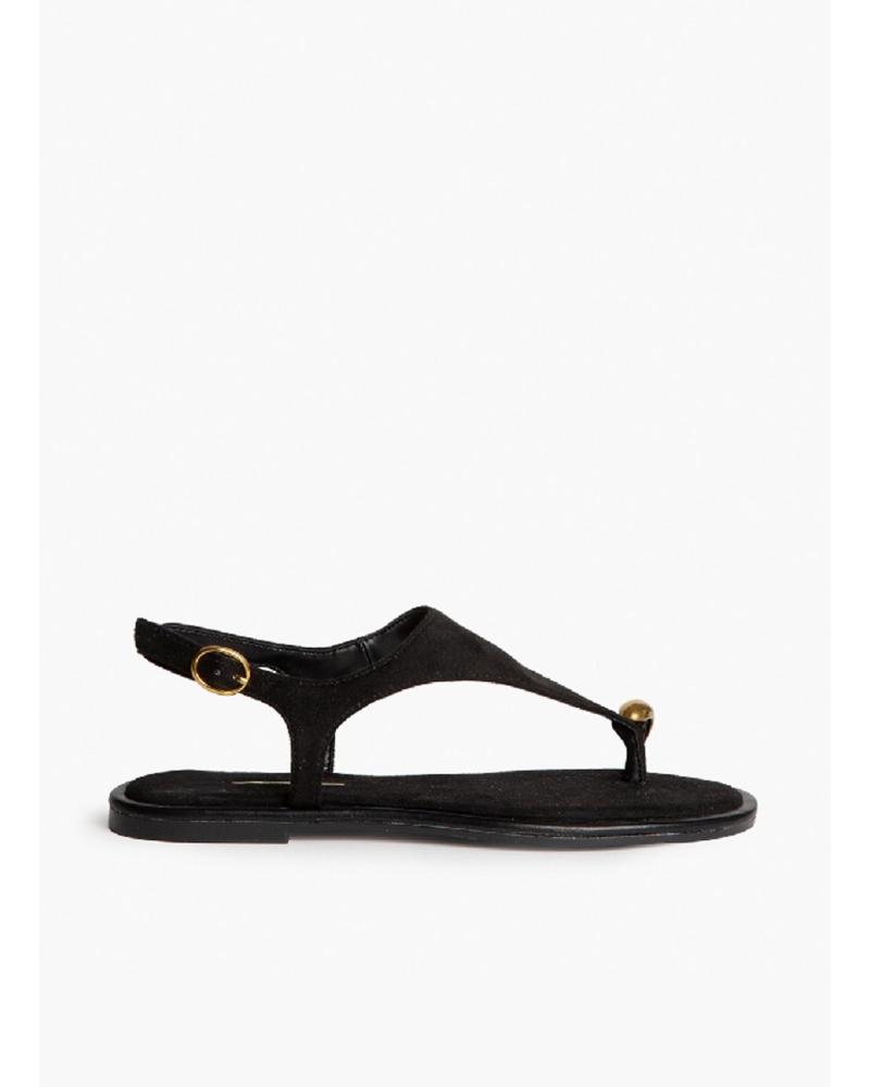 KESLEM SANDALIA T-STRAP CON HEBILLA AJUSTABLE M6442 NEGRO