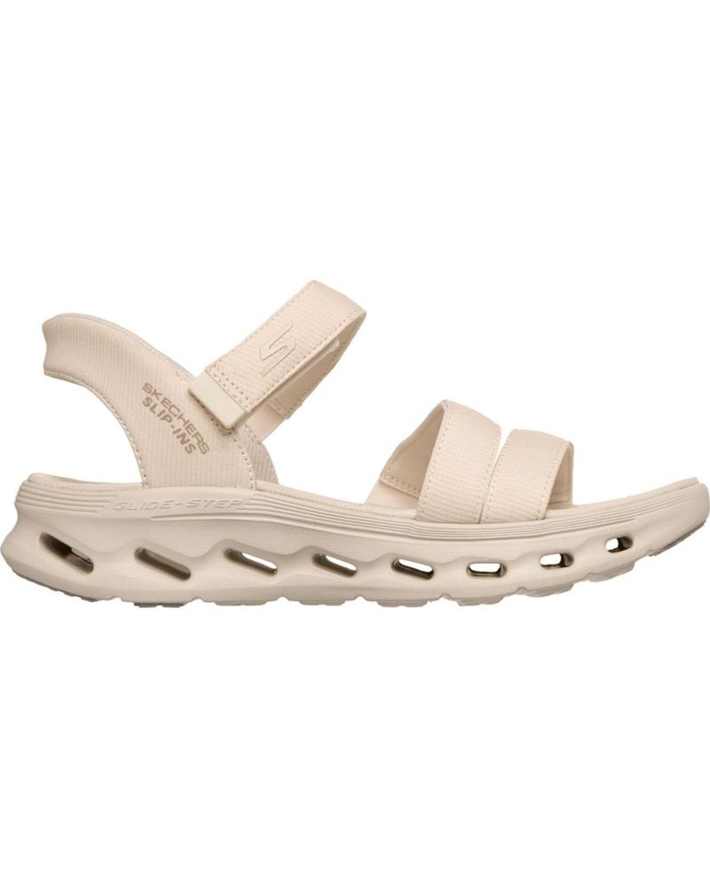 SKECHERS SANDALIAS SLIP-INS GO WALK GLIDE-STEP BEIG