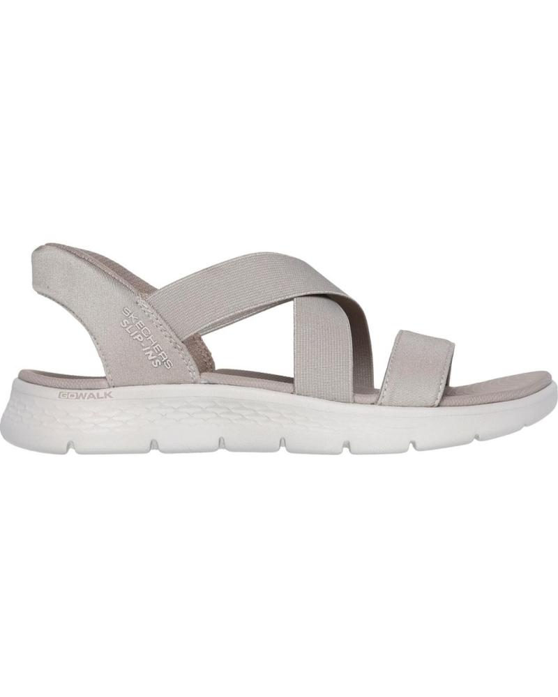 SKECHERS SANDALIA SLIP-INS GO WALK FLEX GLIMMER TAUPE