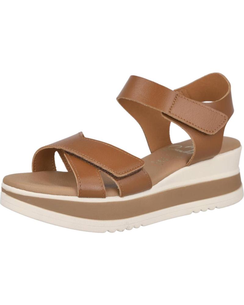 OH MY SANDALS SANDALIAS DE PLATAFORMA 5783 CON CIERRE ADHESIVO ROBLE
