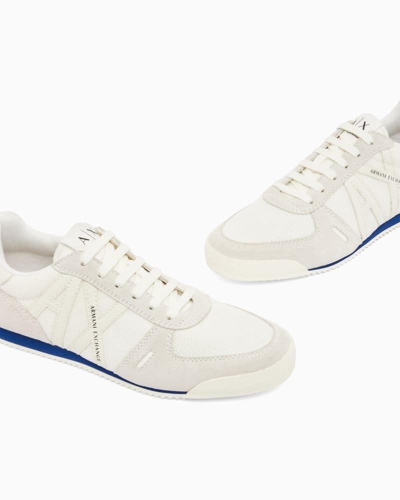 ARMANI EXCHANGE ZAPATILLAS CASUALES DE PIEL CON SUELA EN CONTRASTE BLANCO