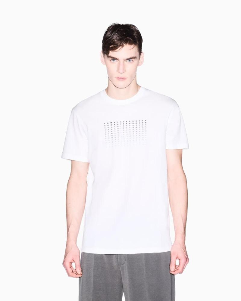 ARMANI EXCHANGE CAMISETA ARMANI EXCHANGE CON LOGO FRONTAL BLANCO