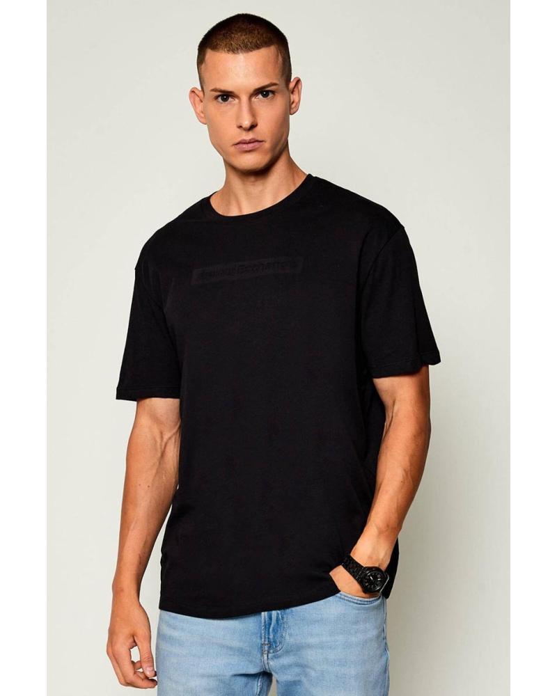 ARMANI EXCHANGE CAMISETA BÁSICA DE ALGODÓN CON LOGO FRONTAL ARMANI EXCHANGE NEGRO