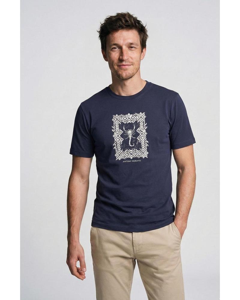 ANTONY MORATO CAMISETA ANTONY MORATO CON ESTAMPADO ESCORPIÓN AZUL