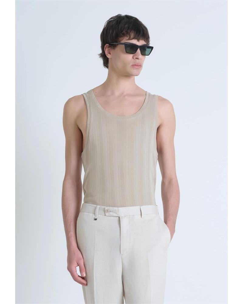 ANTONY MORATO CAMISETA DE TIRANTES EN PUNTO CANALÉ ANTONY MORATO BEIGE