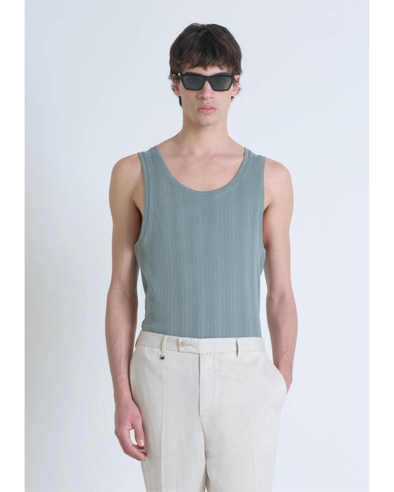 ANTONY MORATO CAMISETA SIN MANGAS DE PUNTO CANALÉ VERDE