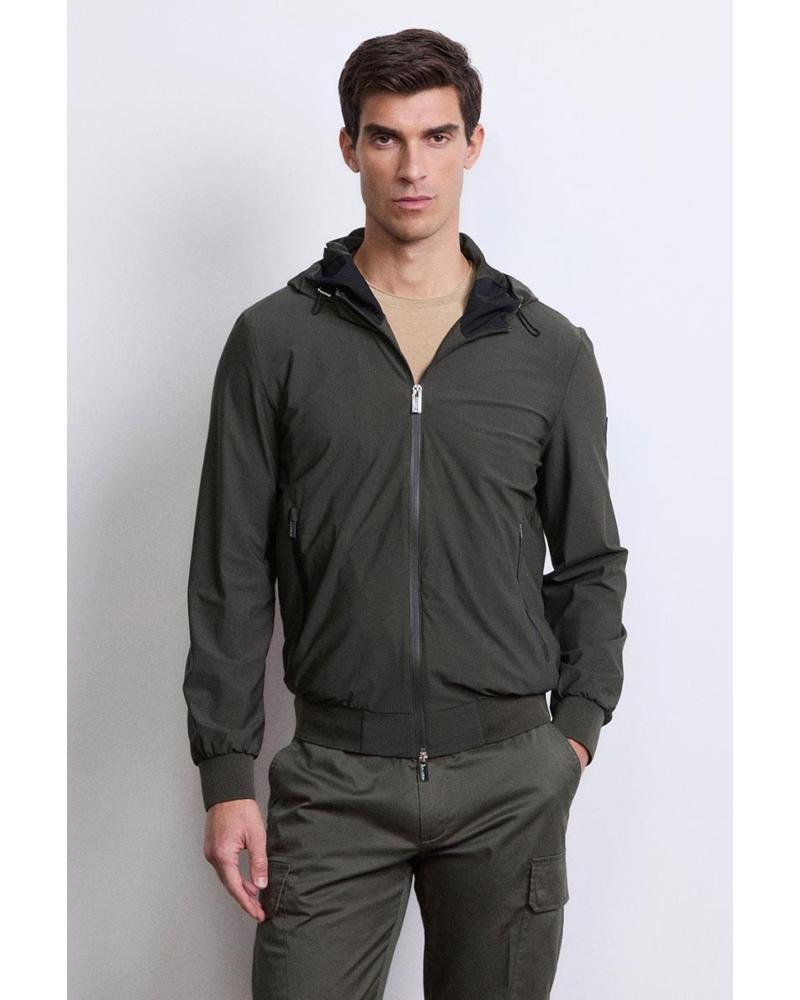 MARKUP CHAQUETA MILITAR STRETCH CON CREMALLERA VERDE