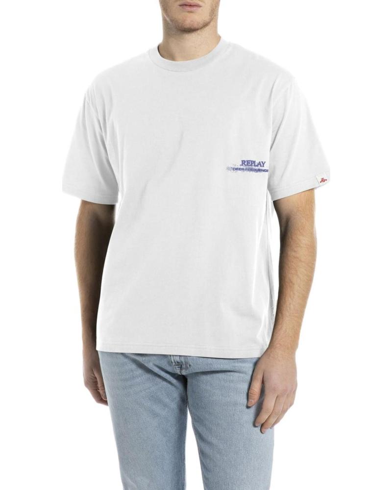 REPLAY CAMISETA DEEP CON ESTAMPADO GRÁFICO BLANCO