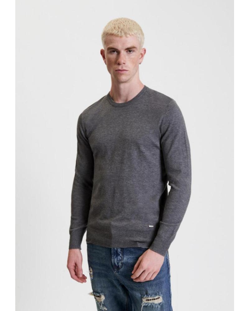 GIANNI LUPO JERSEY GIANNI LUPO DE PUNTO CON CUELLO REDONDO GRIS