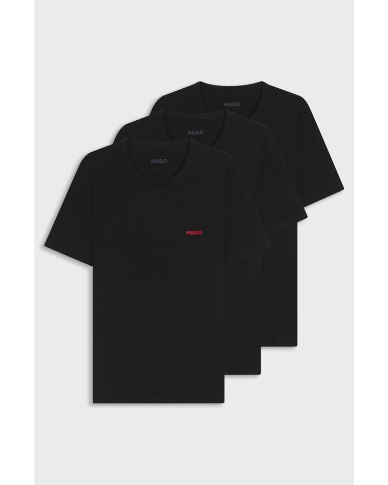 HUGO PACK 3 CAMISETAS TRIPLET P NEGRO