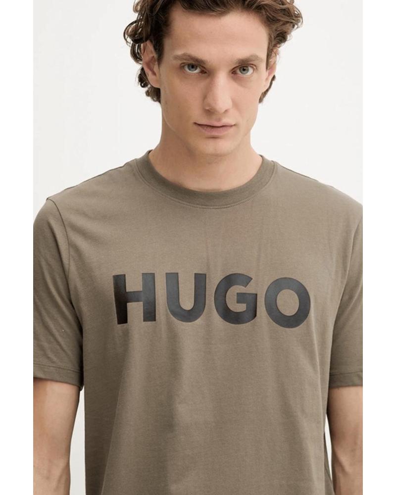 HUGO CAMISETA DULIVIO CON LOGO FRONTAL VERDE