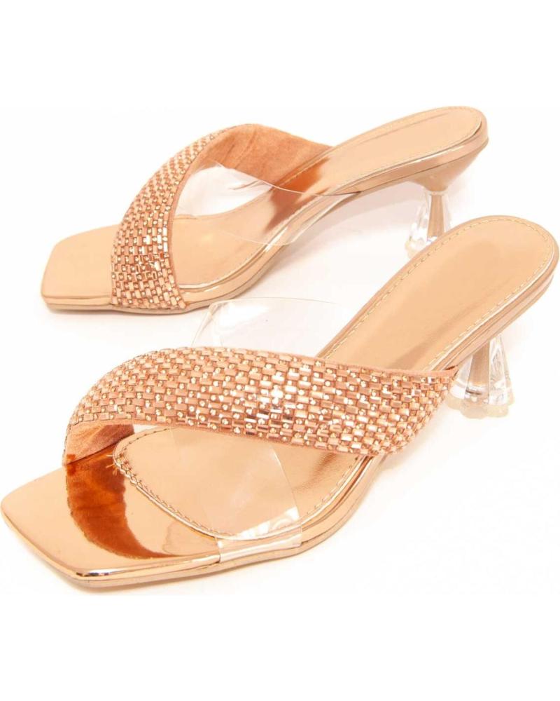 MONTEVITA SANDALIAS BRIHEL23 CON TIRAS DE ESTRÁS Y TACÓN TRANSPARENTE PINK