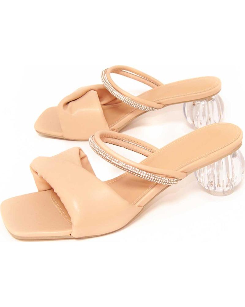 MONTEVITA SANDALIAS ROMERICO CON TACÓN DE CRISTAL BEIGE
