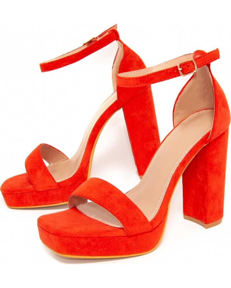 MONTEVITA SANDALIA DE TACÓN CON PLATAFORMA Y PULSERA AL TOBILLO MONTEVITA ORANGE