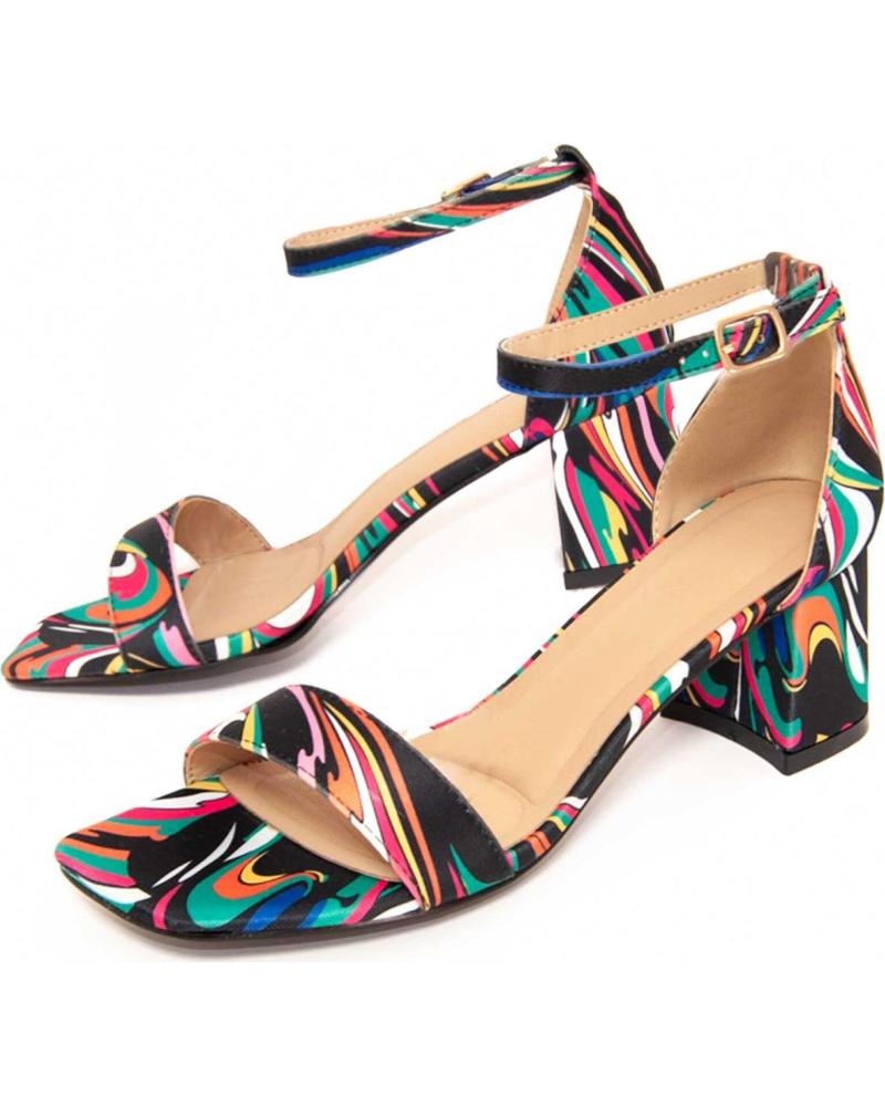 MONTEVITA SANDALIAS MONTEVITA SANMED CON TACÓN BLOQUE Y ESTAMPADO MULTICOLORED