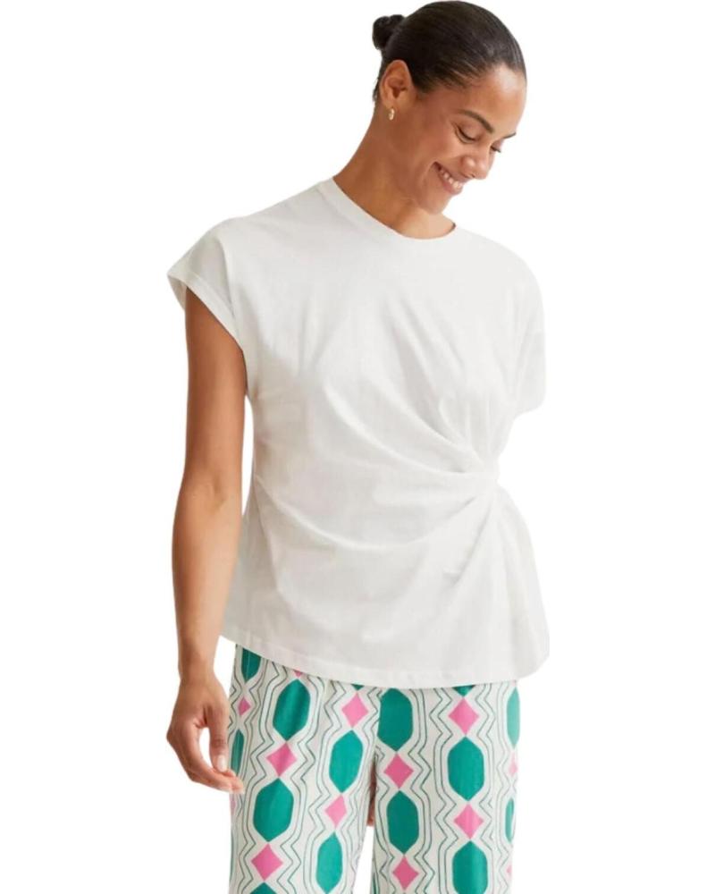 COMPAIA FANTASTICA CAMISETA MANGA CORTA CON DETALLE DE NUDO LATERAL BLANCO