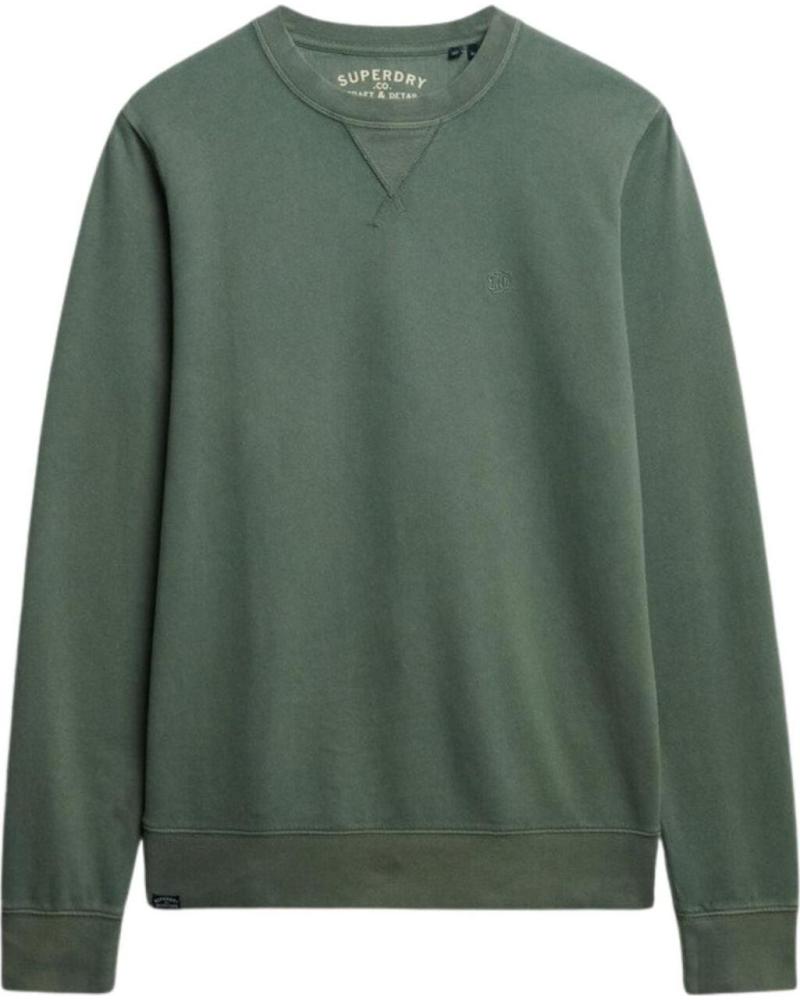 SUPERDRY SUDADERA SUPERDRY CUELLO REDONDO BÁSICA VERDE
