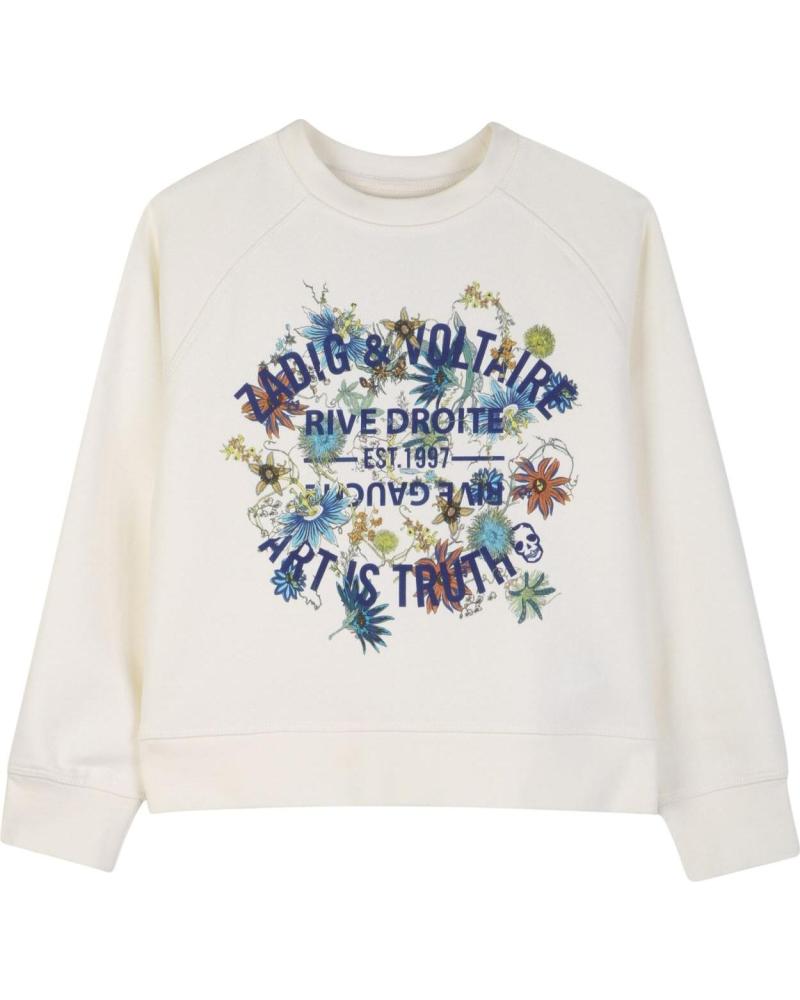 ZADIG AND VOLTAIRE SUDADERA NINA ZADIG & VOLTAIRE ESTAMPADA CRUDA CRUDO