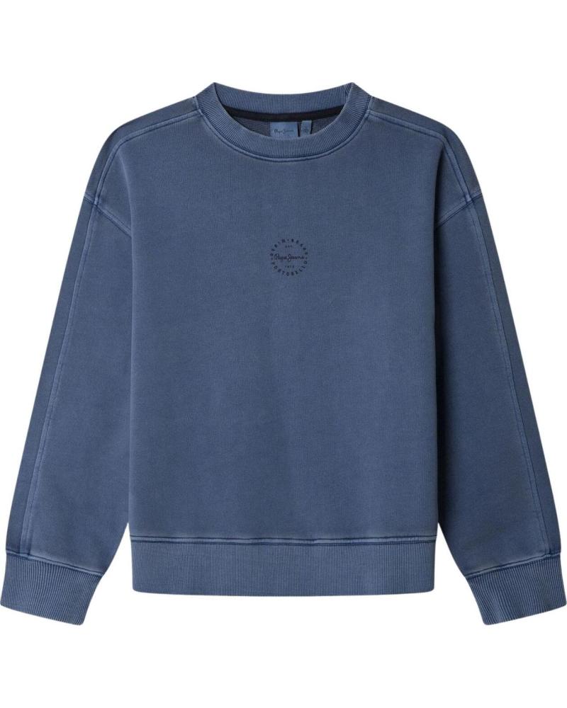 PEPE JEANS SUDADERA PEPE JEANS CON LOGO BORDADO AZUL