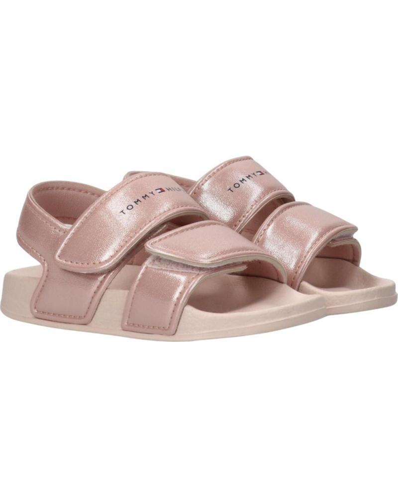 TOMMY HILFIGER SANDALIAS NINA CON CIERRE DE VELCRO ROSA
