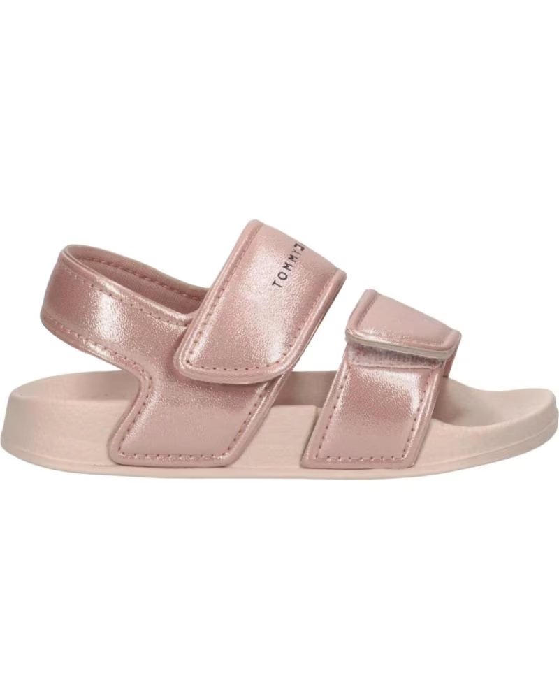 Tommy Hilfiger Sandalias Nina Joel con Cierre de Velcro Rosa