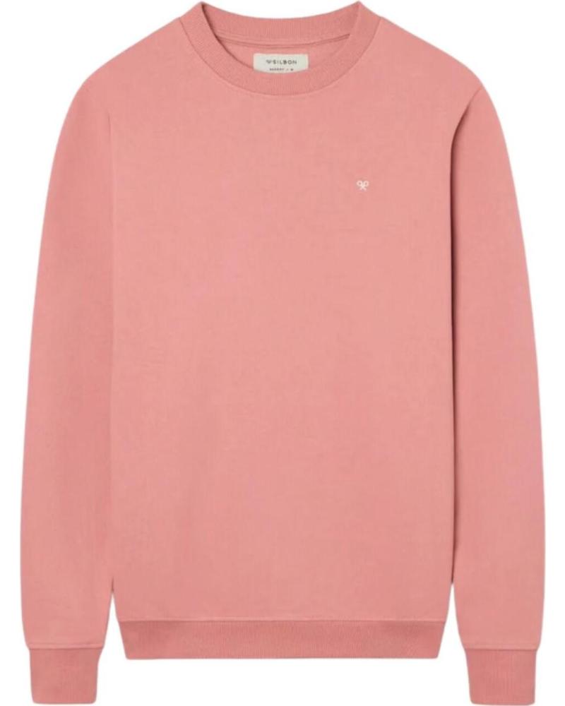 SILBON SUDADERA SILBON CON LOGO BORDADO Y ESTAMPADO TRASERO CORAL