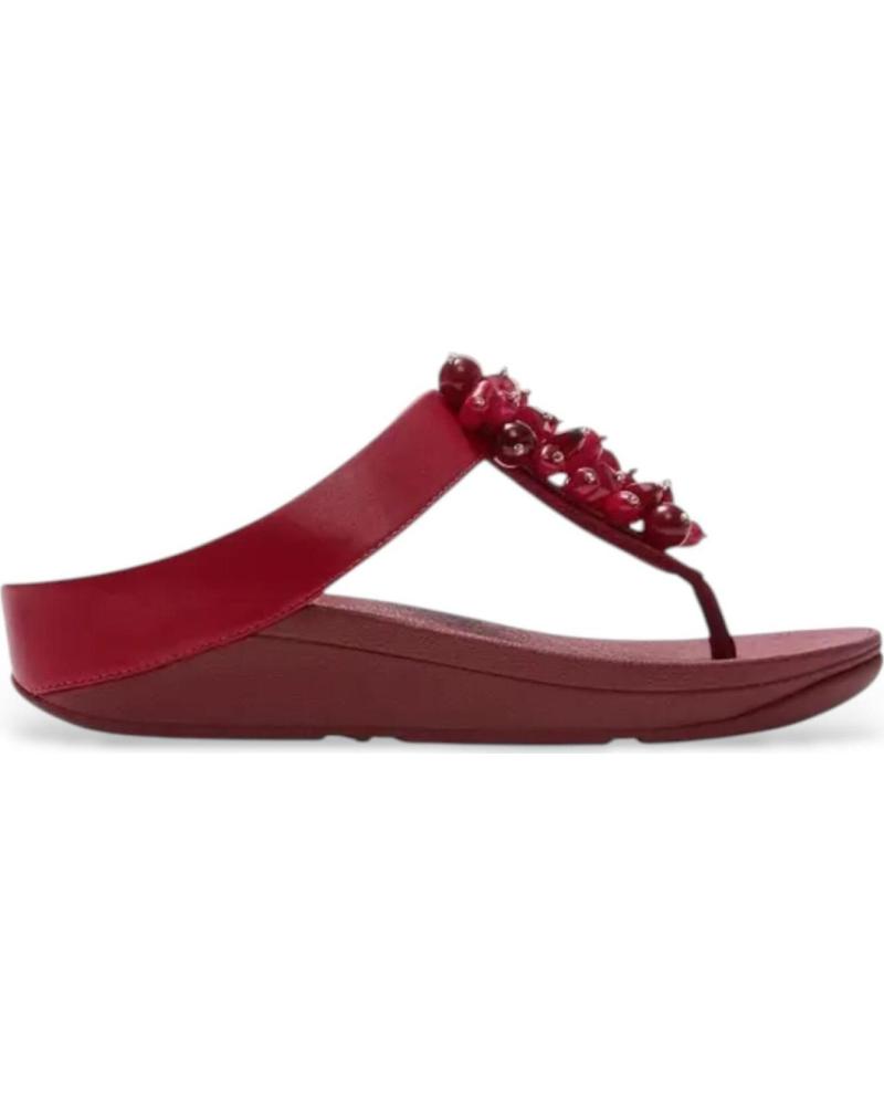 FITFLOP SANDALIAS CON ADORNO DE PEDRERÍA ROJO