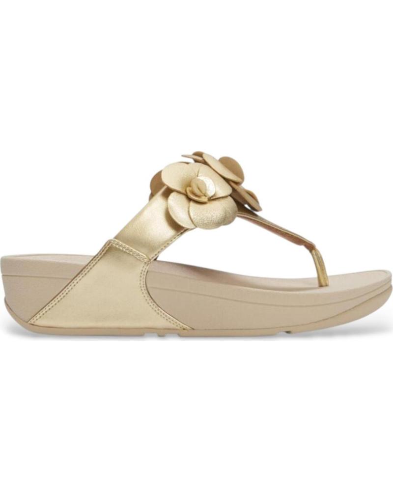 FITFLOP SANDALIAS A4N-675 CON ADORNO FLORAL PLATINO
