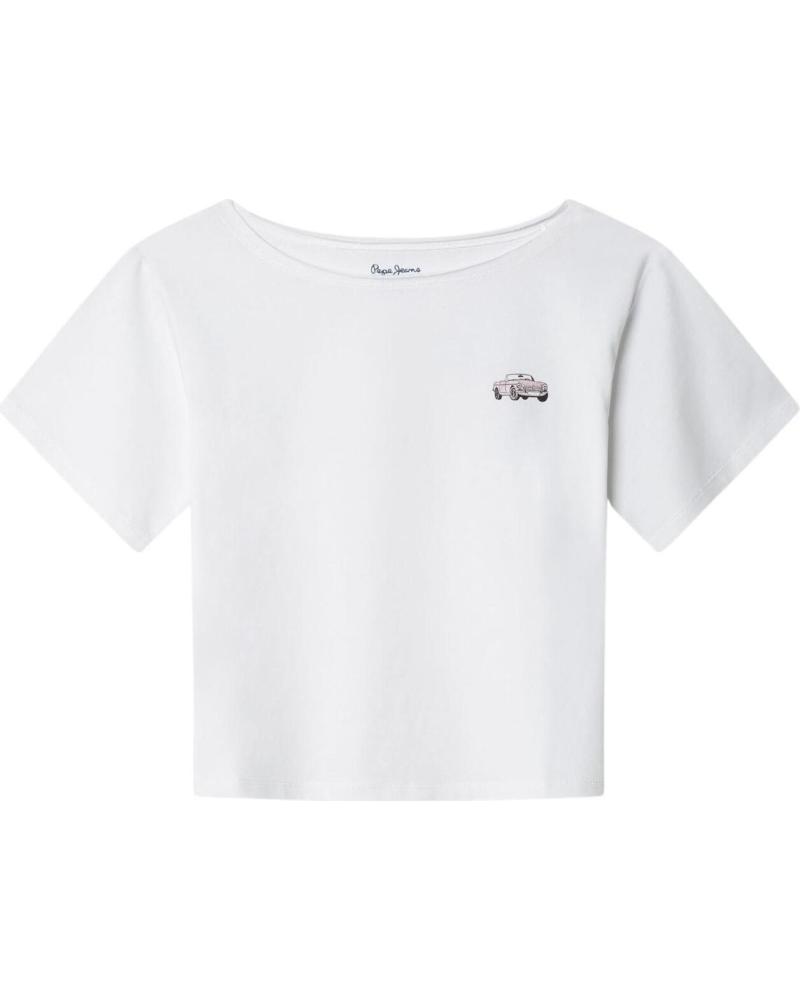PEPE JEANS CAMISETA PEPE JEANS NINA CON ESTAMPADO DE COCHE BLANCO